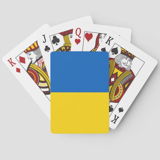 Cartas de Baralho com a bandeira da Ucrânia (Verso)