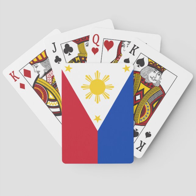 Cartas de Baralho com a bandeira das Filipinas (Verso)