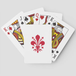 Cartas de Baralho com a bandeira de Florença