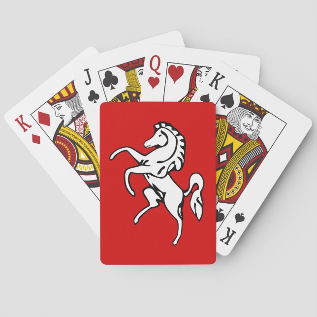 Cartas de Baralho com a bandeira do Condado de Ken (Verso)