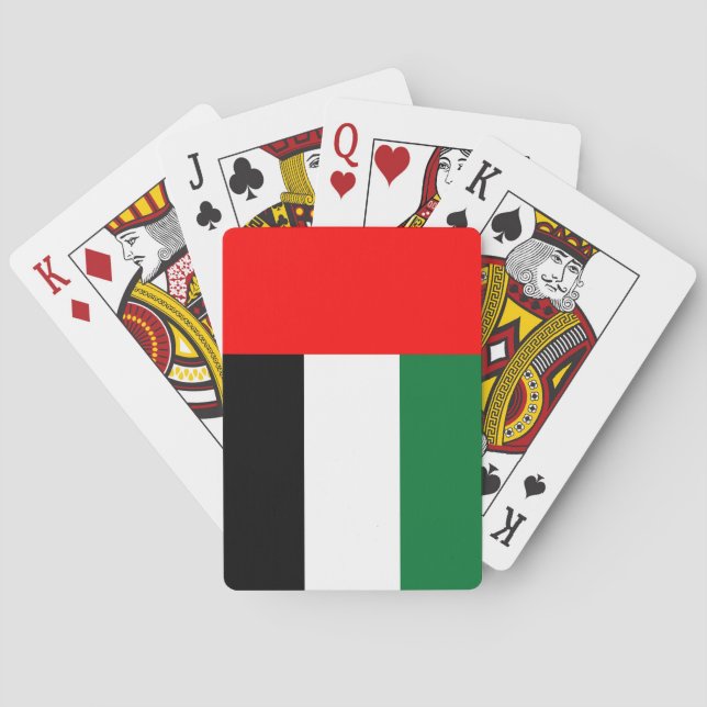 Cartas de Baralho com a bandeira dos Emirados Árab (Verso)