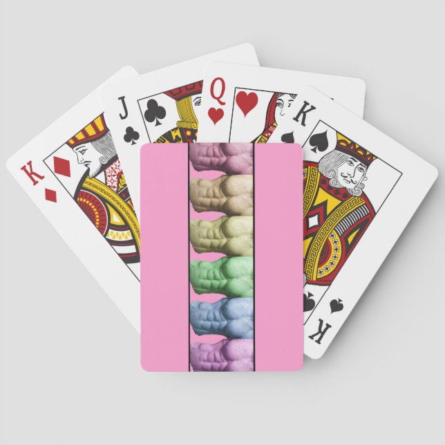 Cartas de Baralho com Abdômen Arco-íris (Verso)
