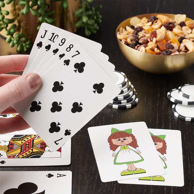 Cartas de Baralho com Boneca Menina (Criador carregado)