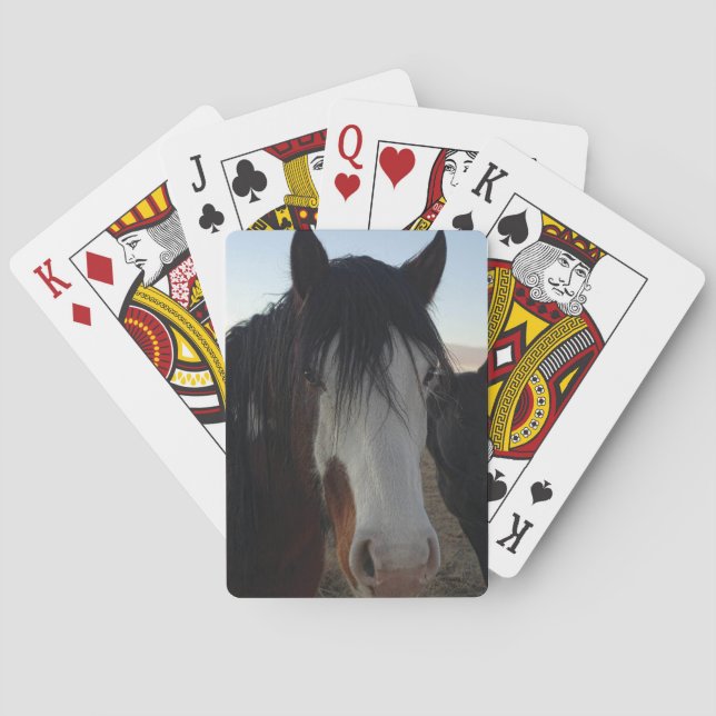 Cartas de baralho com cabelo nos olhos (Verso)