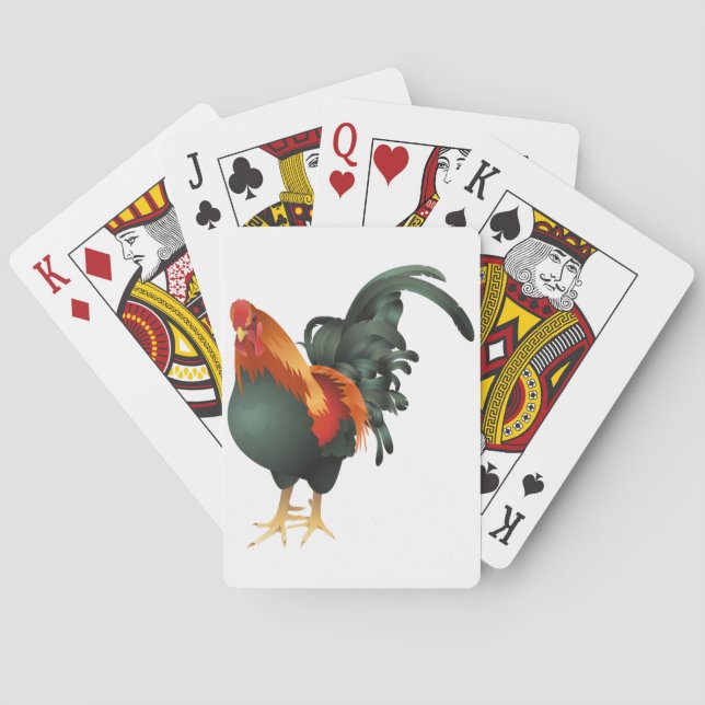 Cartas de Baralho com Galo (Verso)