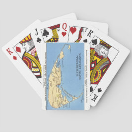 Cartas de Baralho com Mapa Antigo de Nantucket