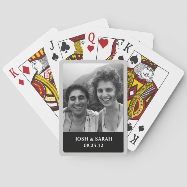 Cartas de Baralho com Texto de Foto Pessoal (Verso)