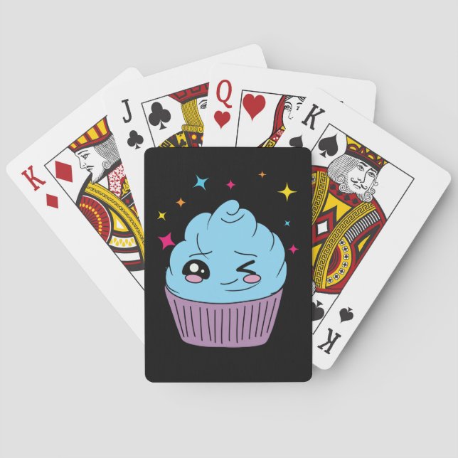 Cartas de Baralho Cute Kawaii Cupcake (Verso)