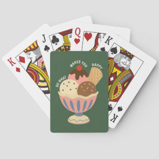 Cartas de Baralho Cute Retro Ice Cream Sundae