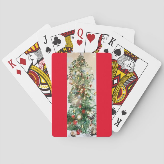 Cartas de Baralho da Árvore de Natal (Verso)