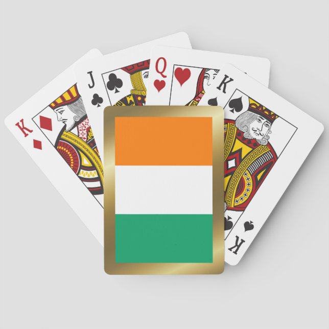 Cartas de Baralho da Bandeira da Costa do Marfim (Verso)