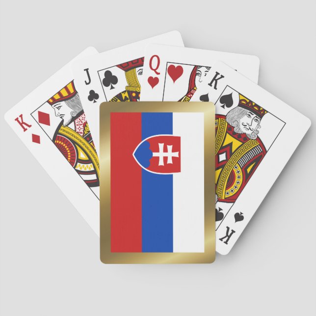 Cartas de Baralho da Bandeira da Eslováquia (Verso)