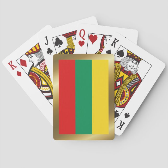 Cartas de Baralho da Bandeira da Lituânia (Verso)