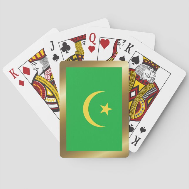 Cartas de Baralho da Bandeira da Mauritânia (Verso)