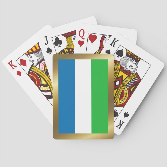 Cartas de Baralho da Bandeira da Serra Leoa (Verso)