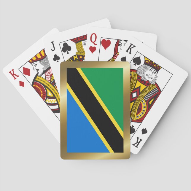 Cartas de Baralho da Bandeira da Tanzânia (Verso)