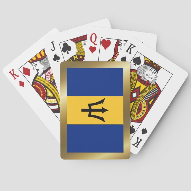 Cartas de Baralho da Bandeira de Barbados (Verso)