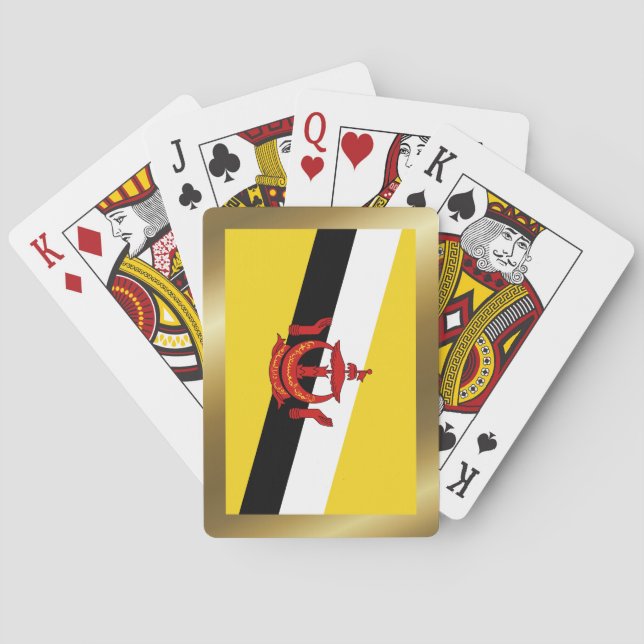 Cartas de Baralho da Bandeira de Brunei (Verso)
