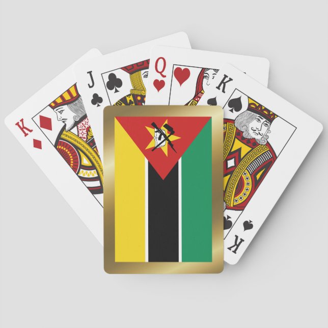 Cartas de Baralho da Bandeira de Moçambique (Verso)