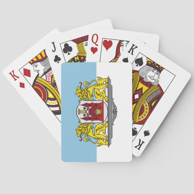 Cartas de Baralho da Bandeira de Riga, Letônia (Verso)