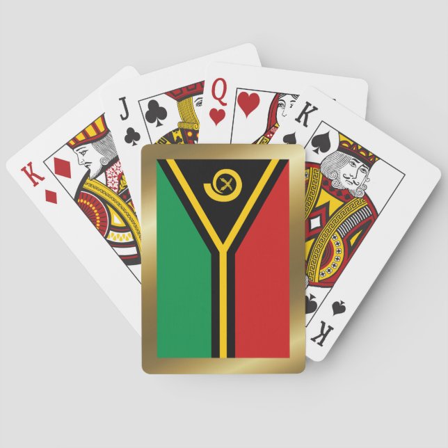 Cartas de Baralho da Bandeira de Vanuatu (Verso)