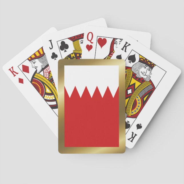 Cartas de Baralho da Bandeira do Bahrein (Verso)