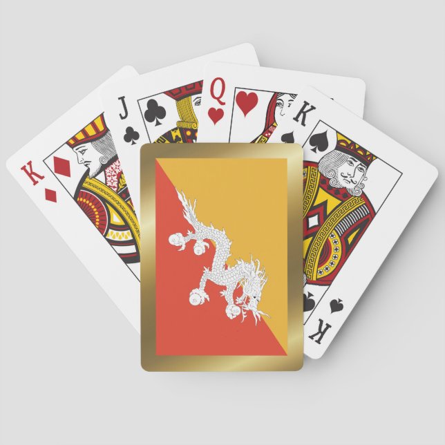 Cartas de Baralho da Bandeira do Butão (Verso)