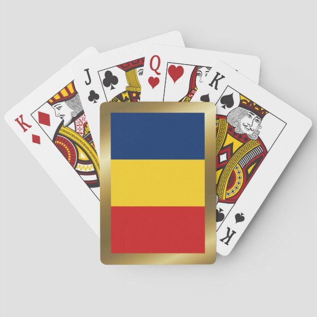 Cartas de Baralho da Bandeira do Chade (Verso)