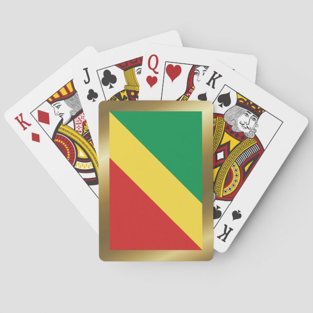 Cartas de Baralho da Bandeira do Congo-Brazzaville (Verso)