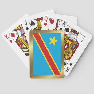 Cartas de Baralho da Bandeira do Congo-Kinshasa
