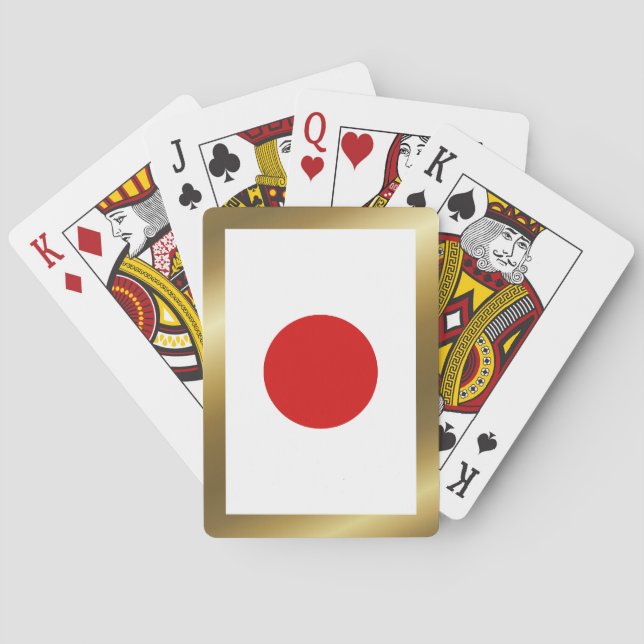 Cartas de Baralho da Bandeira do Japão (Verso)