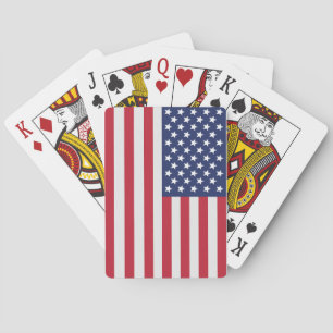 Cartas de Baralho da Bandeira Patriótica dos EUA –