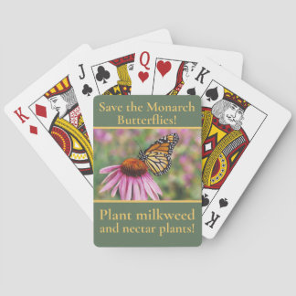 Cartas de baralho da borboleta-monarca