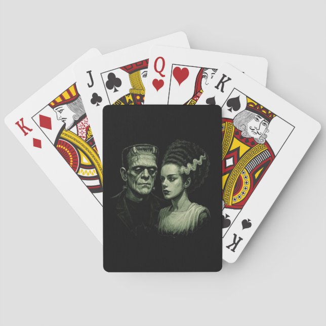 Cartas de Baralho da Noiva de Frankenstein (Verso)