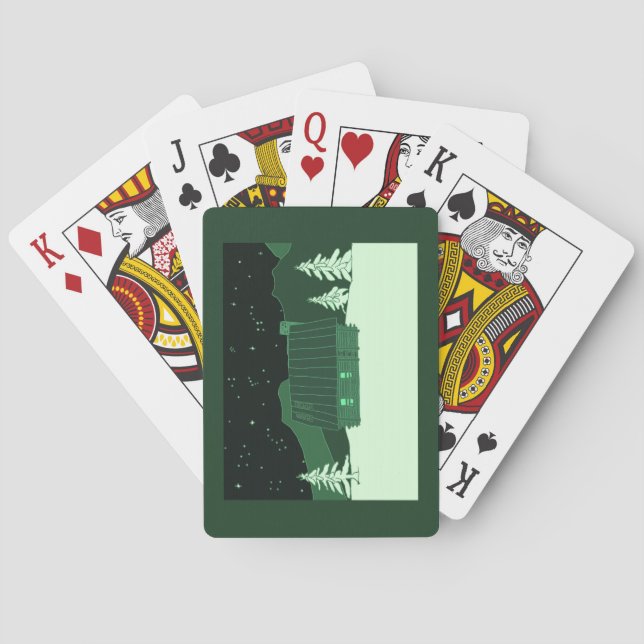 Cartas de baralho de Cabana na Montanha (Verso)