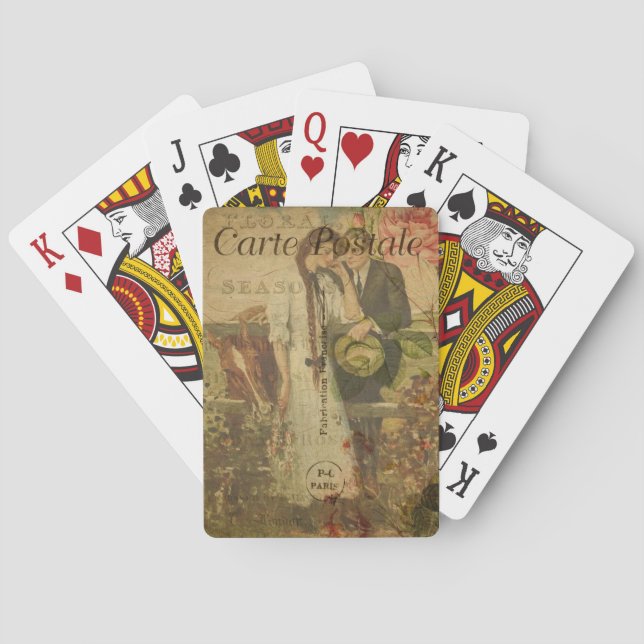 Cartas de Baralho de Cartão Postal Francês (Verso)