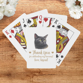 Cartas de baralho de casamento de gato