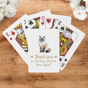 Cartas de baralho de casamento de gato