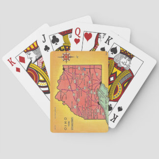 Cartas de Baralho de Cumprimentos de Mapa Antigo d
