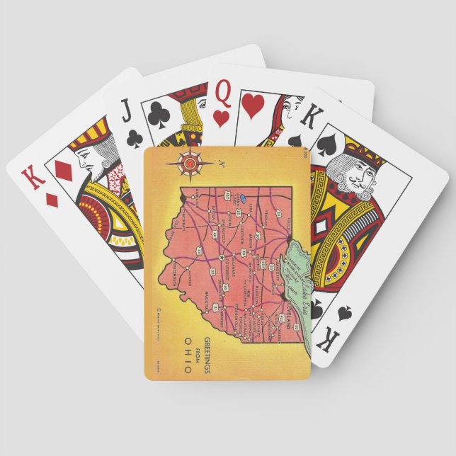 Cartas de Baralho de Cumprimentos de Mapa Antigo d (Verso)