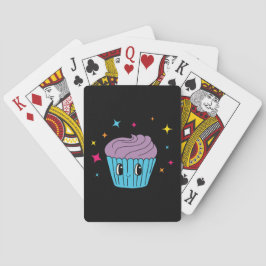 Cartas de Baralho de Cupcake Pastel Fofo