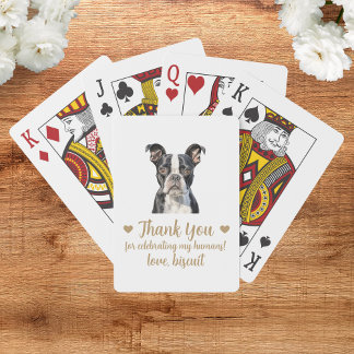 Cartas de Baralho de Festa de Casamento de Cachorr