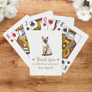 Cartas de Baralho de Festa de Casamento de Gato