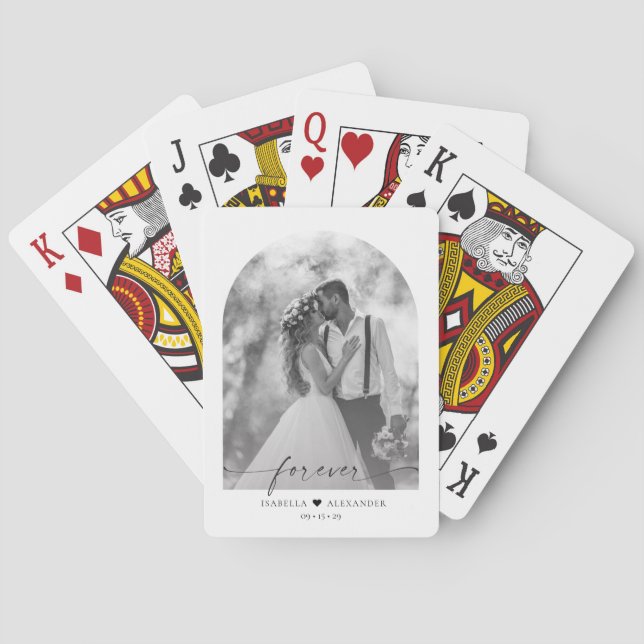 Cartas de Baralho de Fotografia de Casamento Minim (Verso)