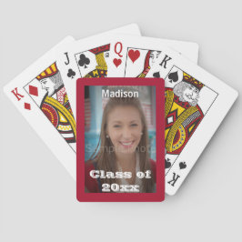 Cartas de Baralho de Fotos de Formatura Vermelhas