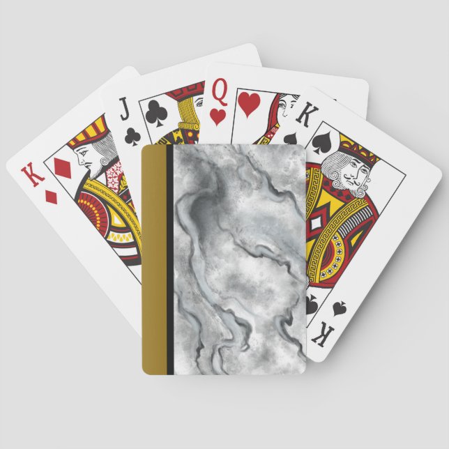 Cartas de Baralho de Mármore Presente (Verso)