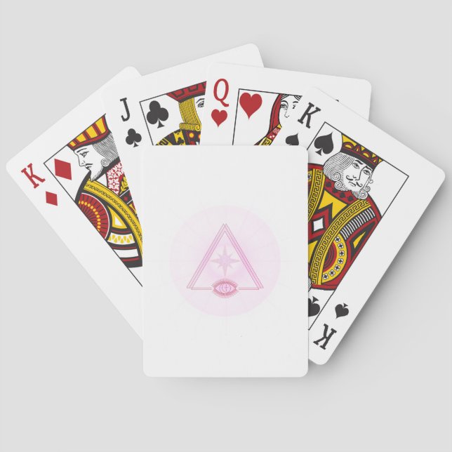 Cartas de Baralho de Olho Abstrato Minimalista – A (Verso)