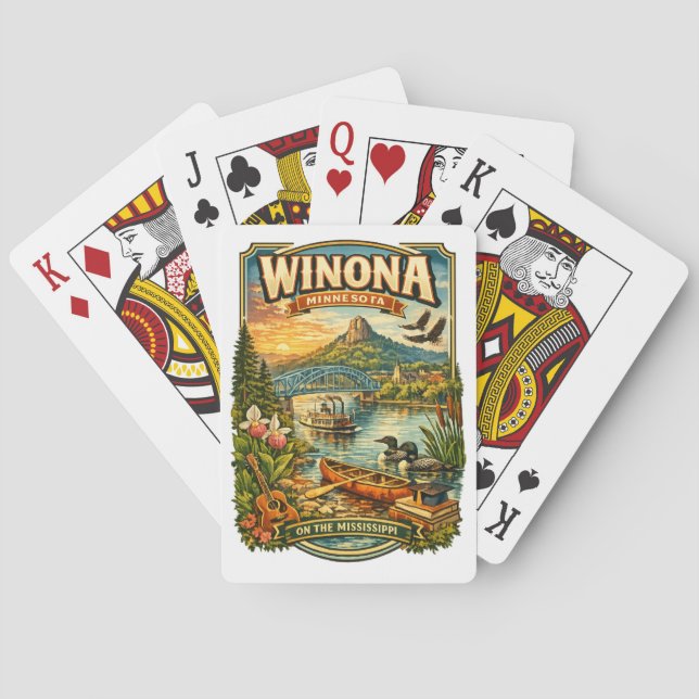 Cartas de Baralho de Presente Souvenir de Winona,  (Verso)