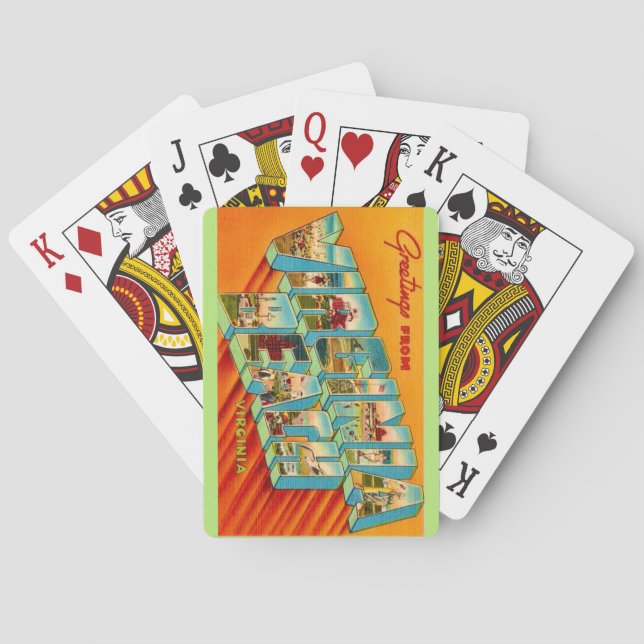 Cartas de Baralho de Saudação de Virginia Beach (Verso)