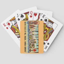 Cartas de Baralho de um Cartão Postal de Boas-Vind